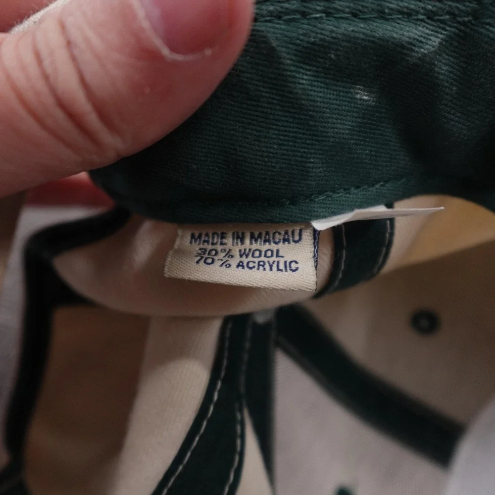 Vintage New York Jets Hat Cap Strap Back Mens 7 3/8 Beige NFL Football Twins